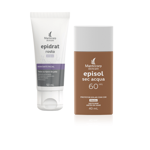 KIT_EPISEC03_Kit Epidrat Rosto Acqua + Episol Sec Acqua tom medio FPS60 KIT_EPISEC03_Kit Epidrat Rosto Acqua + Episol Sec Acqua tom medio FPS60